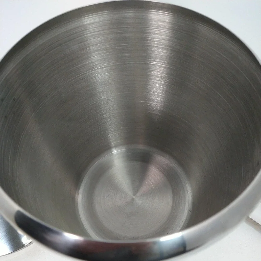 Vintage Stainless‎ Steel Ice Bucket Lidded With Tongs Mid Century Modern MCM